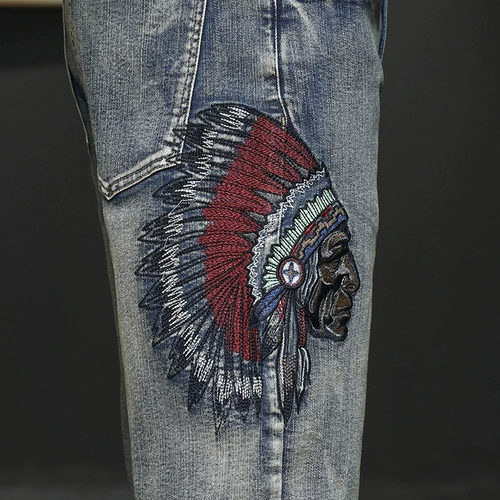 Tide, ретро штаны, джинсовая юбка, летние шорты, европейский стиль, с вышивкой