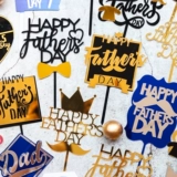 Запеченное украшение торта День отца Желает благословения день рождения акриловый аккаунт