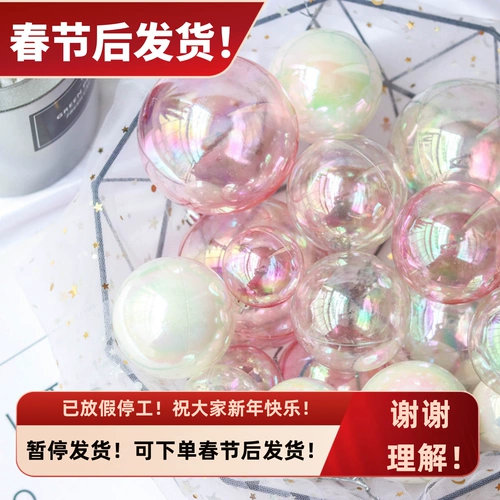 Выпечка декоративной инспирты фэнтези -цвет прозрачный мяч Розовый белый рождественский шариковый торт