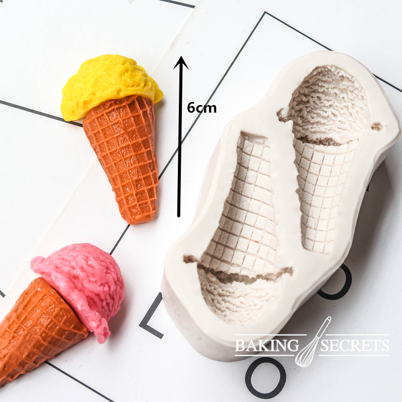 Kẹo mềm sô cô la Silicone Khuôn Kem mùa hè Kem hình nón Protein Protein Mottled Drop Cake Trang trí - Tự làm khuôn nướng khuôn làm kem que