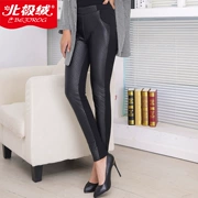 Nhung Bắc Cực in giả da AB không xuống nhung Slim quần thời trang ấm áp