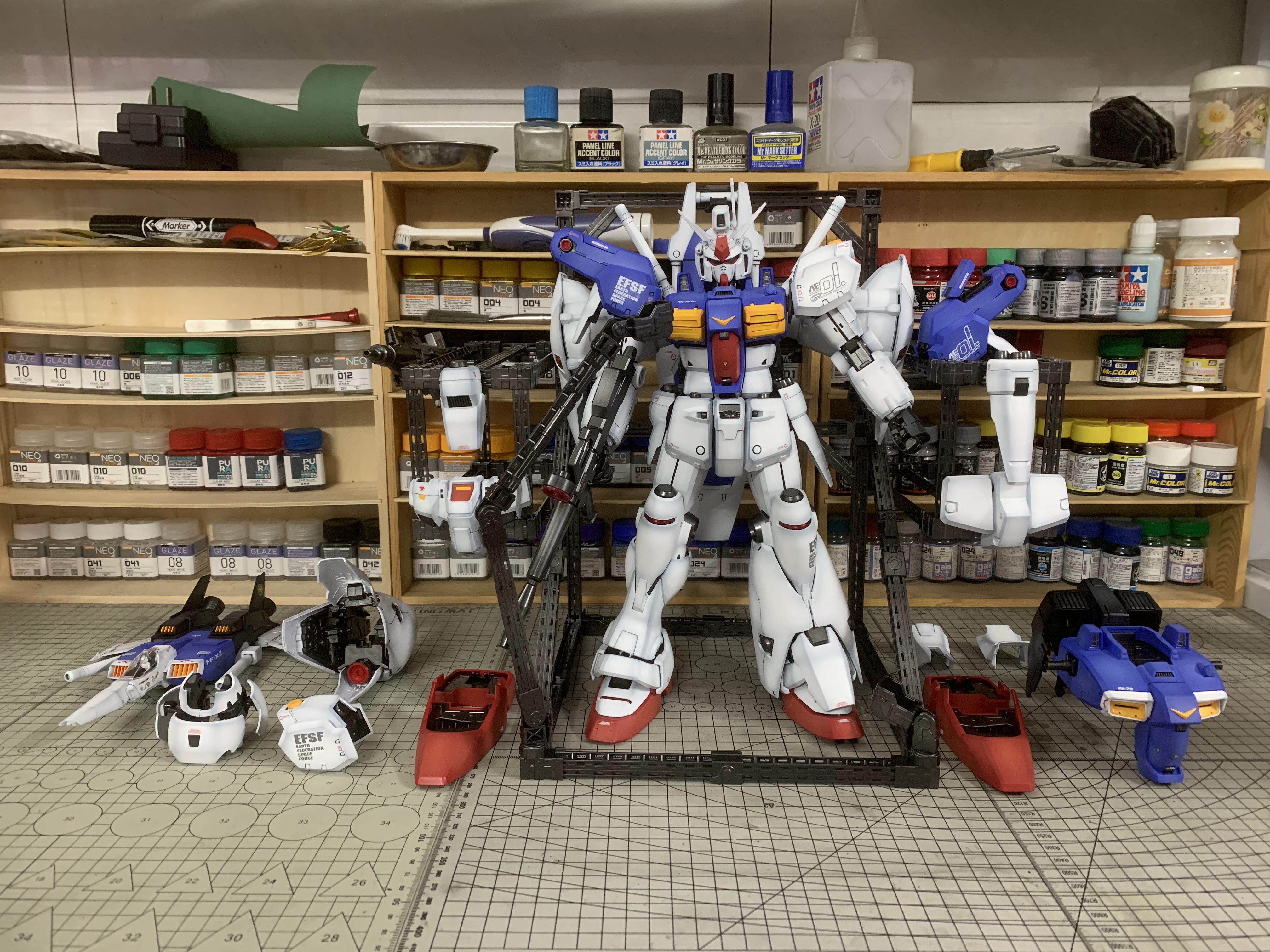 万代PG RX-78 GP01 FB高达模型上色代工全攻略!试作1号机到底要不要上色才值回票价?_高达模型专区_淘宝游戏网
