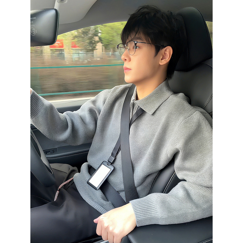 American Retro Knitted Long-Sleeved Polo Shirt for Men, Autumn and Winter Korean Style Outfit with a High-End Feel, Collared Inner Layer Base Shirt