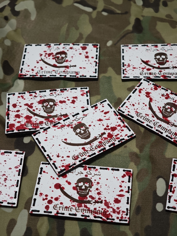 Crime Company Blood-Stained Cowhide Patch Tactical Leather Patch Boat Velcro Fog Canoe Club Crime Company Blood-Stained Cowhide Patch Tactical Leather Patch Boat Velcro Fog Canoe Club
