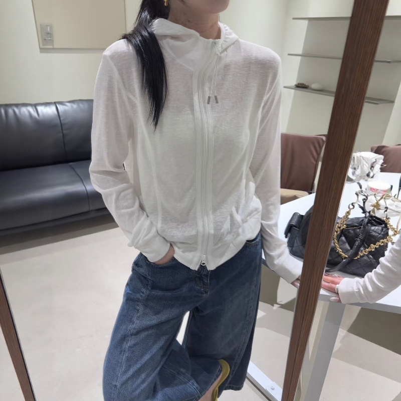 European Style Casual Hooded Lightweight Breathable Sun Protection Women's Long-Sleeve Zip-Up Cardigan Loose Slimming Versatile Trendy Jacket European Style Casual Hooded Lightweight Breathable Sun Protection Women's Long-Sleeve Zip-Up Cardigan Loose Slimming Versatile Trendy Jacket