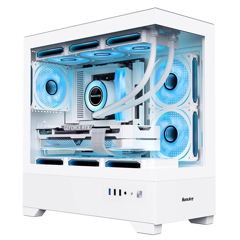 Core 14Th Generation I5/I7 Desktop Assembled Gaming Design Computer Host with Water Cooling, High-Performance 4070S Independent Graphics Card Complete System