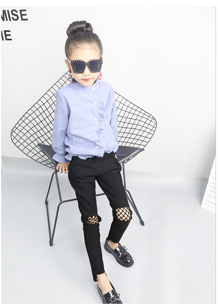 Quần áo mùa thu bé gái mặc quần legging cho bé mùa xuân hè 2018 mới co giãn giả denim chân bút chì quần dài quần áo bé trai