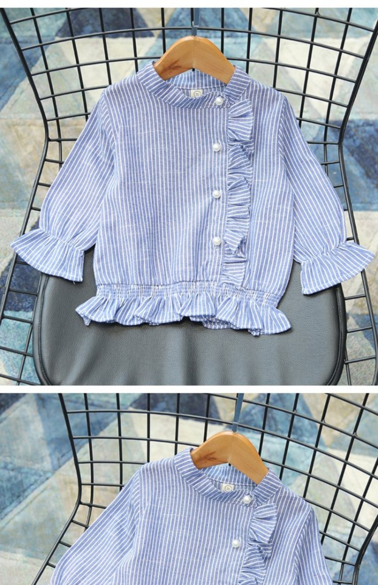 Áo sơ mi nữ 2018 thu đông 2018 áo trẻ em bé trai dài tay áo sọc cotton Hàn shop quần áo trẻ em