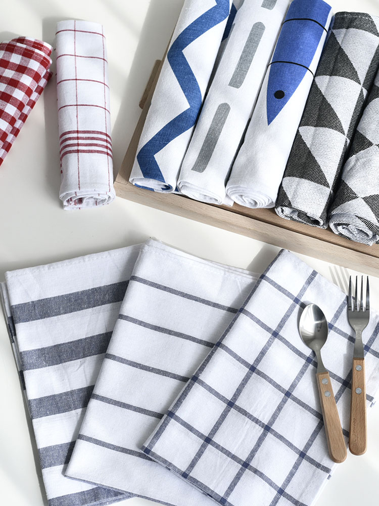 Nordic style napkin Kitchen hand towel Bowl towel Pad towel Insulation pad Tea towel cover towel Japanese food photo props