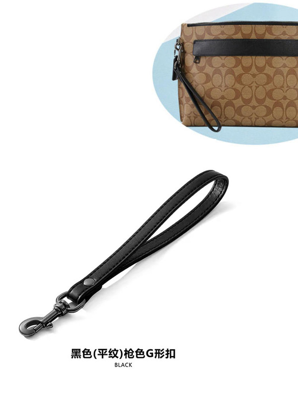 Suitable for Coach Men's Handbag Replacement Handle Strap, Black Handle Strap, Coach F29508 Genuine Leather Wallet Strap