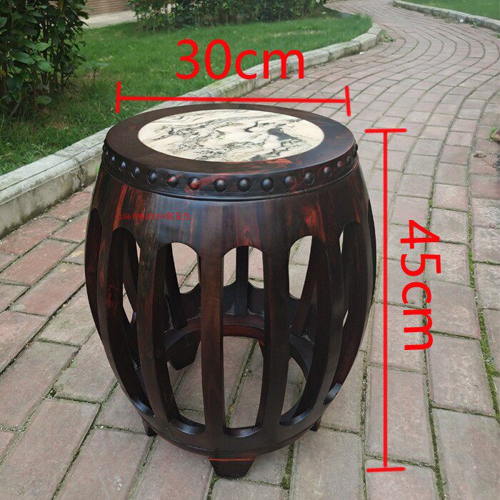 Mahogany drum stool Liao guo da red sour branch mortise structure drum pier cross toe yellow sandalwood piano table stool mahogany furniture