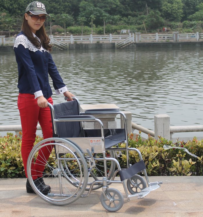 Foshan FS 809 advanced carbon steel folding wheelchair lightweight portable wheelchair old wheelchair wheelchair scooter