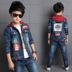Bộ đồ denim bé trai 2018 xuân hè 15 trẻ em 13 bé trai 12 bộ hai mảnh 11 bé lớn 10 quần áo tuổi đồ trẻ em Phù hợp với trẻ em
