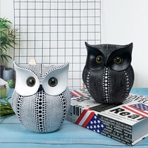 Nordic creative decoration soft home accessories decoration polo point owl resin crafts animal ornaments