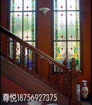 Custom home decoration Entrance aisle Corridor Translucent ceiling ceiling Color art Church glass partition screen doors and windows