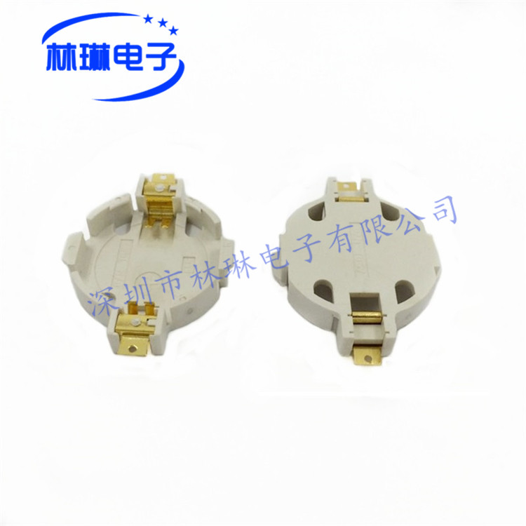 CR2032 Battery seat BS-2032-12 button battery seat gold horizontal patch SMT high temperature resistant environmental protection seat