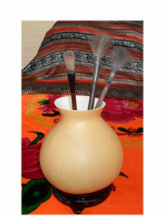 Four Treasures Study Room Fulu Gourd Pen Holder