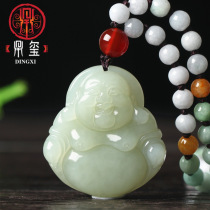 Hetian Jade Maitreya Buddha pendant White Jade smile Buddha pendant this year necklace Jade Buddha jewelry men and women jade pendant