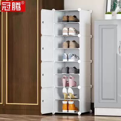 Vertical shoe cabinet multi-layer ultra-narrow high vertical small simple space-saving household door 35 30CM wide shoe rack
