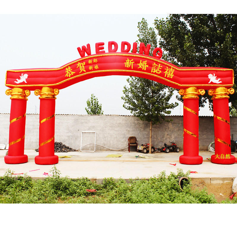 New 1012m European style wedding door gas mold wedding inflatable arch wedding rainbow door wedding props