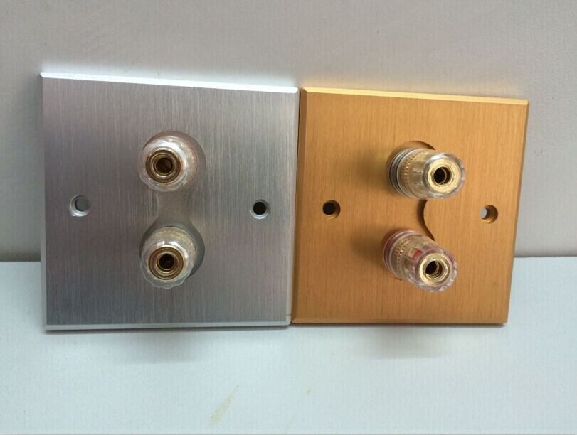 86 type 2 position terminal terminal All aluminum panel Audio terminal board Wall audio socket panel