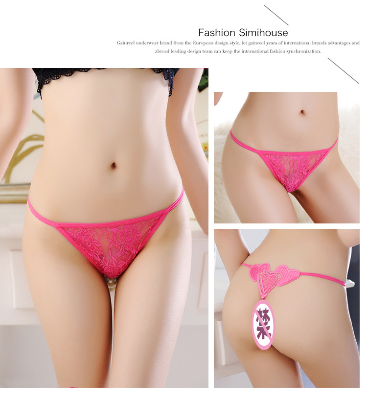 [] 4 hộp quà gợi cảm thong nữ ren vải trong suốt đồ lót nữ T quần quần lót nữ cotton
