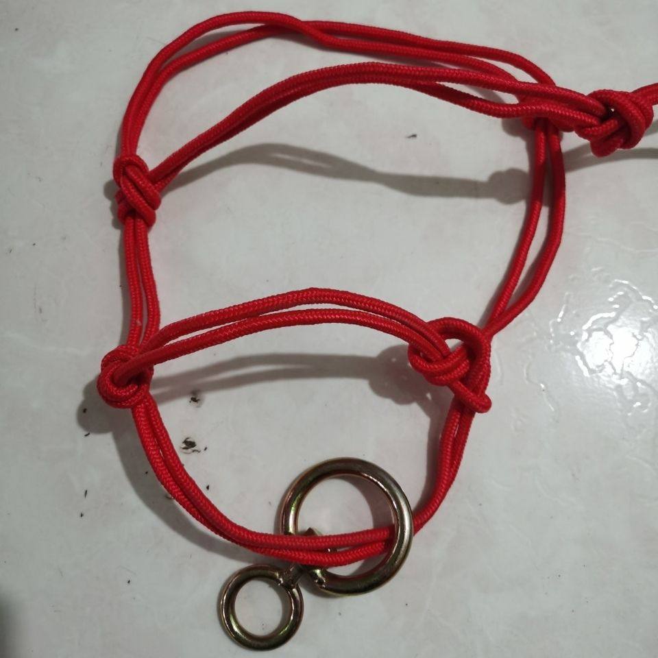 Calf dragon head calf cage head plus rear pocket hand-woven horse donkey mule simple set ox rope plus special size