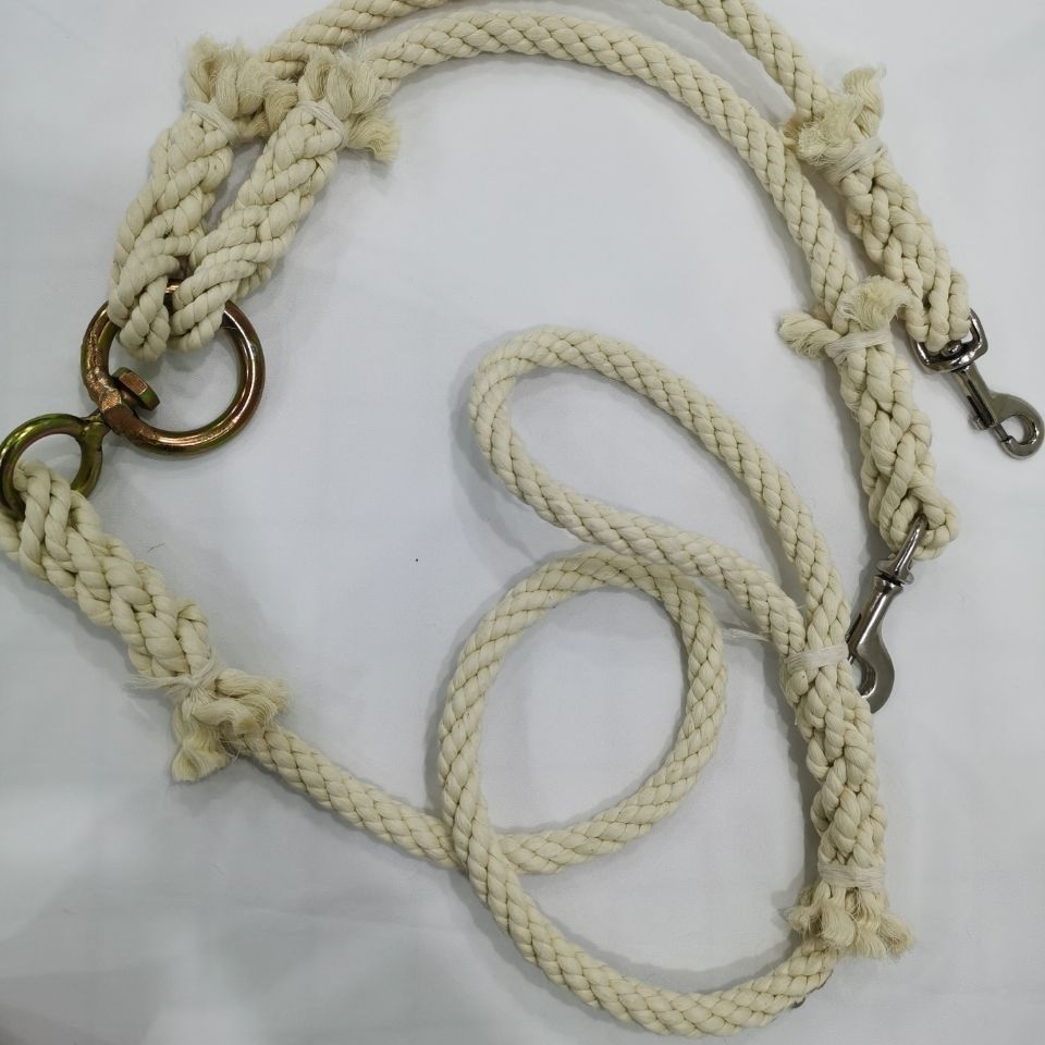 Large dog with a leash walking dog rope pure cotton unrestricted hand puppy big dog leash with dog rope nylon leash