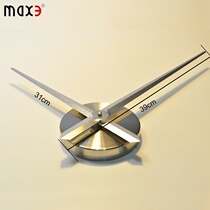 Oversized wall clock movement 39 long needle silver hour hand black pointer alloy light large wall clock watch accessories