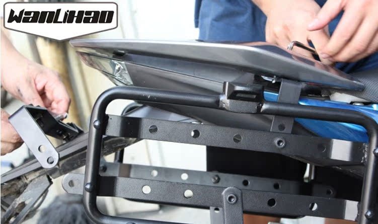 Wanlihao xe máy bên hộp Huanglong 300 gió mùa xuân Guobin bên hộp Lan Baolong 300 đầy đủ mũ bảo hiểm bên hộp đuôi v37 - Xe gắn máy phía sau hộp thùng cốp sau xe máy