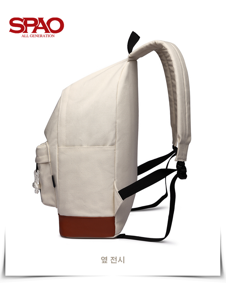 Ba lô SPAO Đại học Hàn Quốc túi học sinh nam và nữ đại học gió không thấm nước ba lô 15,6 inch cặp sách học sinh cấp 2 nữ màu đen