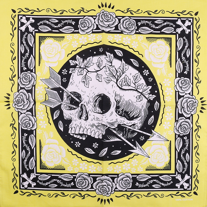 Skull was shot at arrow hip hop towel street dance headscarf pure cotton man and woman bag with personalized bicycle sports hair tape
