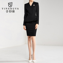 Professional Dress Lady Autumn Winter Fashion Temperament Fashion Suit Suit Positive Dress Case Customer Service Reception Beauty Salon Work Clothes
