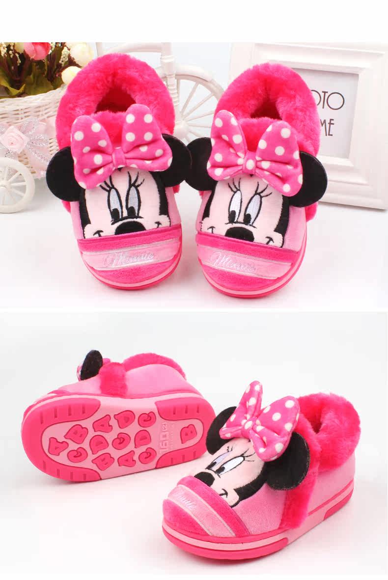 Pantoufles enfants en suède DISNEY pour hiver - semelle autre - Ref 1033286 Image 26