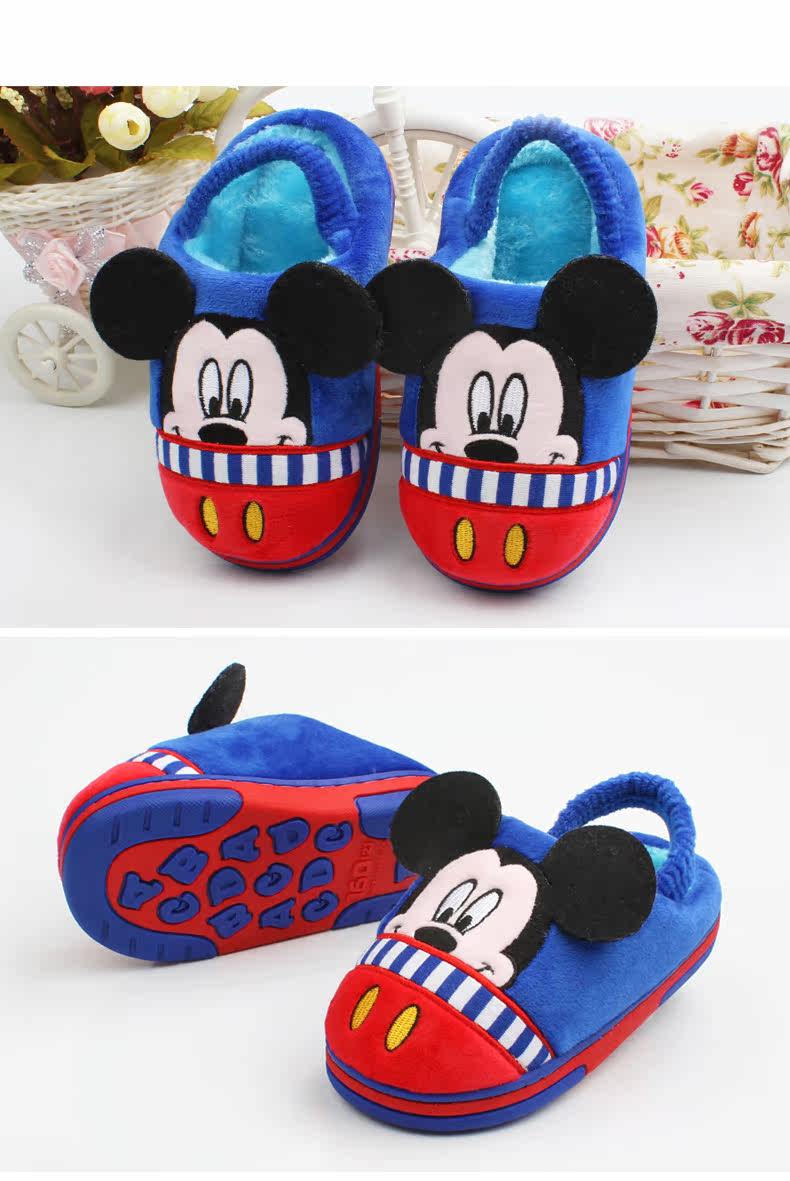 Pantoufles enfants en suède DISNEY pour hiver - semelle autre - Ref 1033286 Image 22