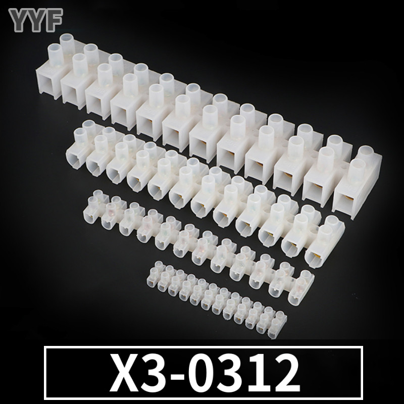X3-0312 nylon wiring terminal platen can cut the wire joint butt connector 3A 12 12 bits