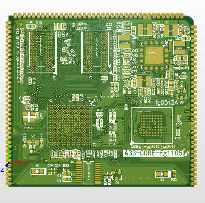 Quanzhi A33 core board circuit diagram design data Cortex-A7 hardware schematic PCB development board file