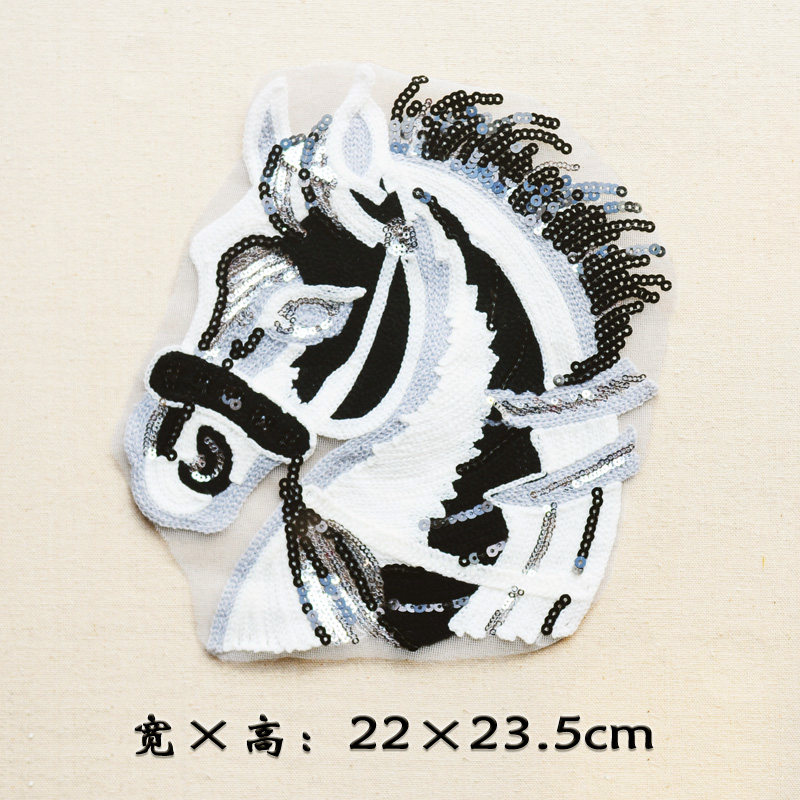 Large foal horse logo sticker Sweater clothing decoration patch patch cloth sticker appliqued sweater jacket jacket back sticker
