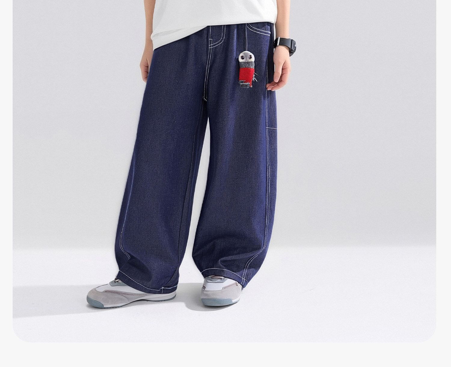 Zuoxi Children's Clothing Boys' Pants Summer Thin Children's Cool Tencel Jeans 2026 New Model Big Kids Anti-Mosquito Pants — 42