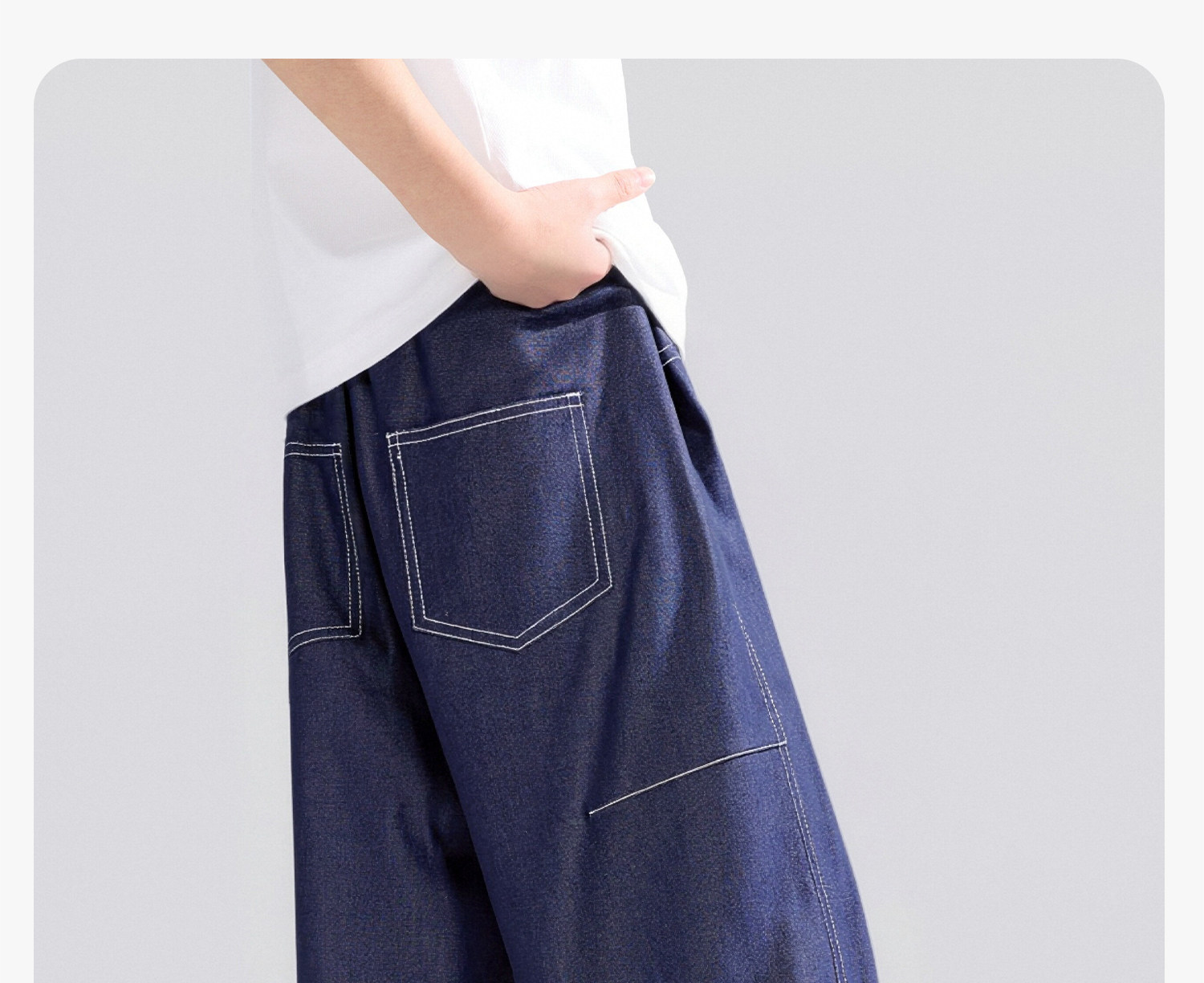 Zuoxi Children's Clothing Boys' Pants Summer Thin Children's Cool Tencel Jeans 2026 New Model Big Kids Anti-Mosquito Pants — 45