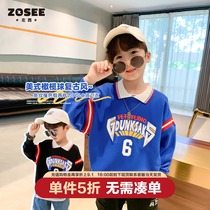 (Ex-gratia Flush) Left West Boy clothing Boy necropolis 2022 new fake two POLO collar blouses children