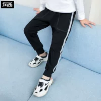 Quần bé trai Zuoxi mùa thu 2019 mới cho bé quần thể thao quần bé trai lớn mùa xuân và mùa thu mẫu nước ngoài phiên bản Hàn Quốc của thủy triều - Quần quần áo trẻ em 10 tuổi