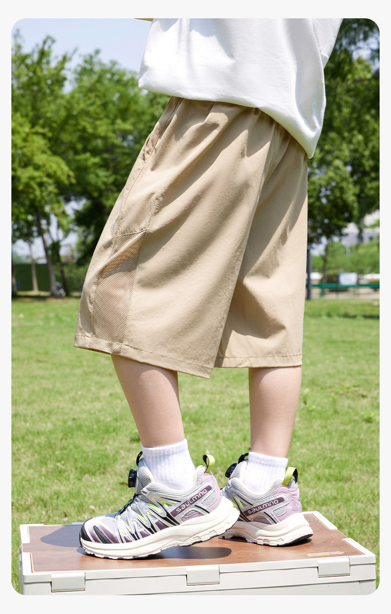 左西童装男童短裤夏季薄款凉感透气裤子2026新款儿童夏装五分裤潮 — 35