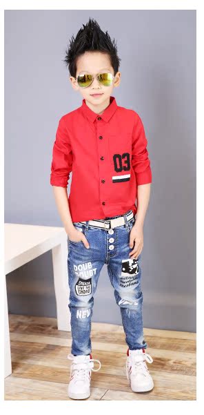 Chemise garcon à manche longue - Ref 2072919 Image 45