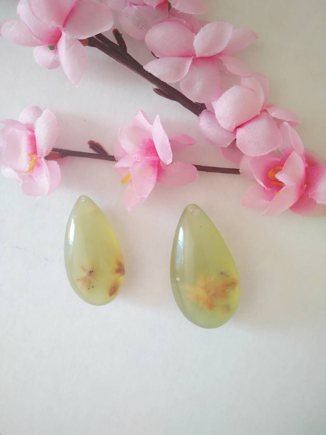 Xiu jade pendant natural water grass to make upscale atmosphere jade necklace jade water drop pendant
