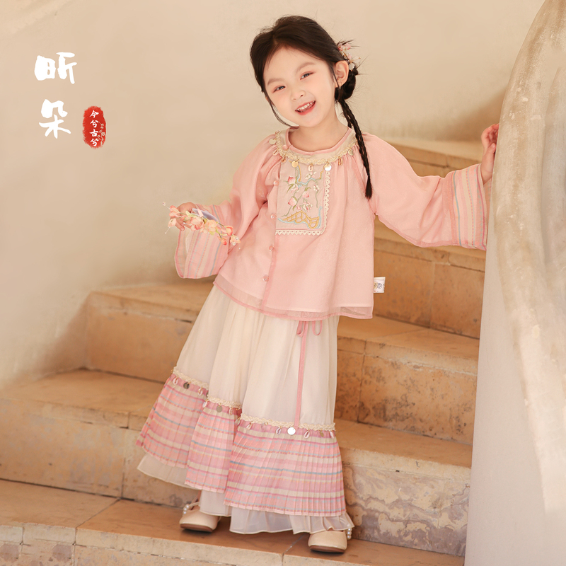Girls' Hanfu Summer New Style Ancient Style Princess Dress Children's Tang Suit Spring and Autumn New Chinese Style National Style Outfit