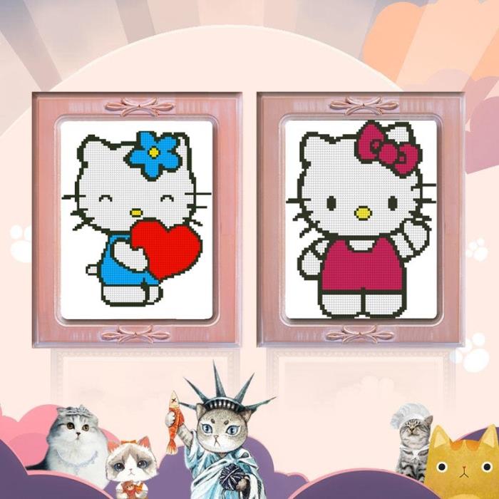 Đơn giản nhỏ khâu mèo KT in cartoon loạt cho trẻ em sinh viên thủ công xâm nhập của động vật mới - Công cụ & phụ kiện Cross-stitch tranh thêu chữ thập vợ chồng đẹp nhấ