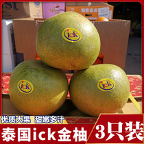 Thailand ick Golden pomelo 3 loaded big fruit imported typomelo fresh pomelo honey pomelo Thai green pomelo pregnant women fruit red heart