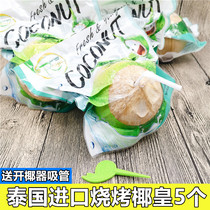 Thai barbecued coconut 5 small coconut peeled coconut green imported coconut coconut fresh coconut jelly