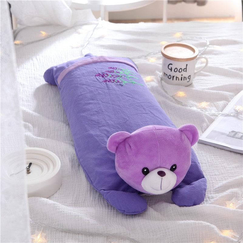 Children's pillow pure cotton cartoon bear extended buckwheat pillow children 0-1-3-6 years old baby pillow kindergarten supplies